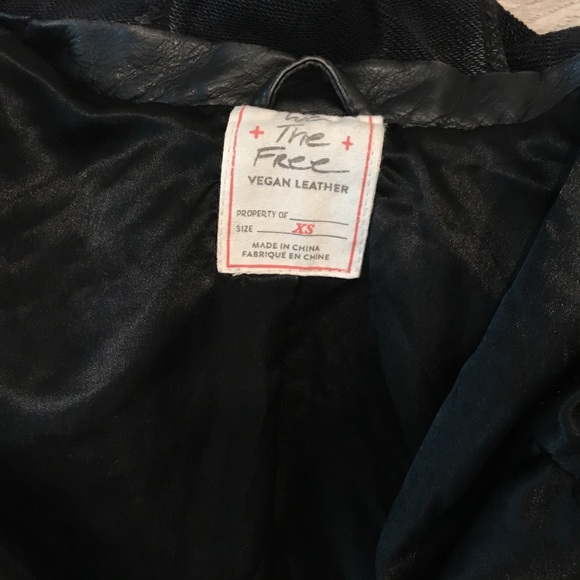 Free People Leather Jacket with Hood - Picture 8 of 8